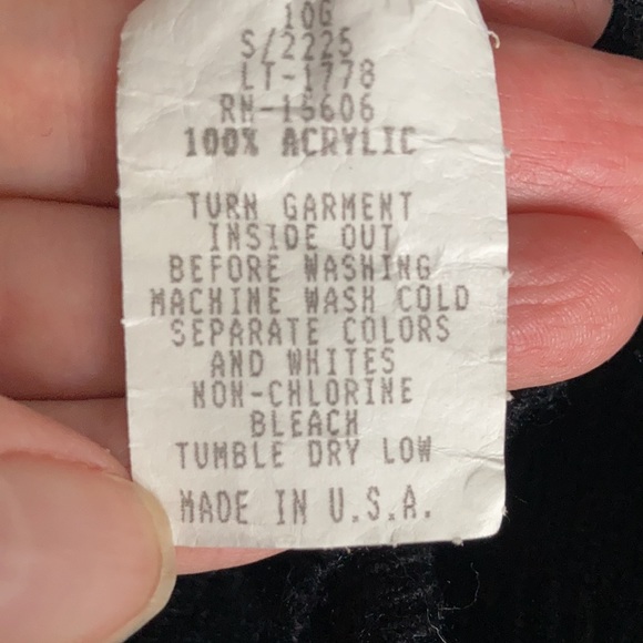 Black button down sweater. - Picture 6 of 6